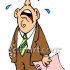 0060 0808 2813 3930 Cartoon of a Man Who Was Just Fired Clip Art clipart image