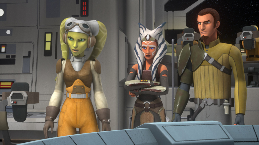 Hera, Ahsoka Tano and Kanan in Star Wars Rebels