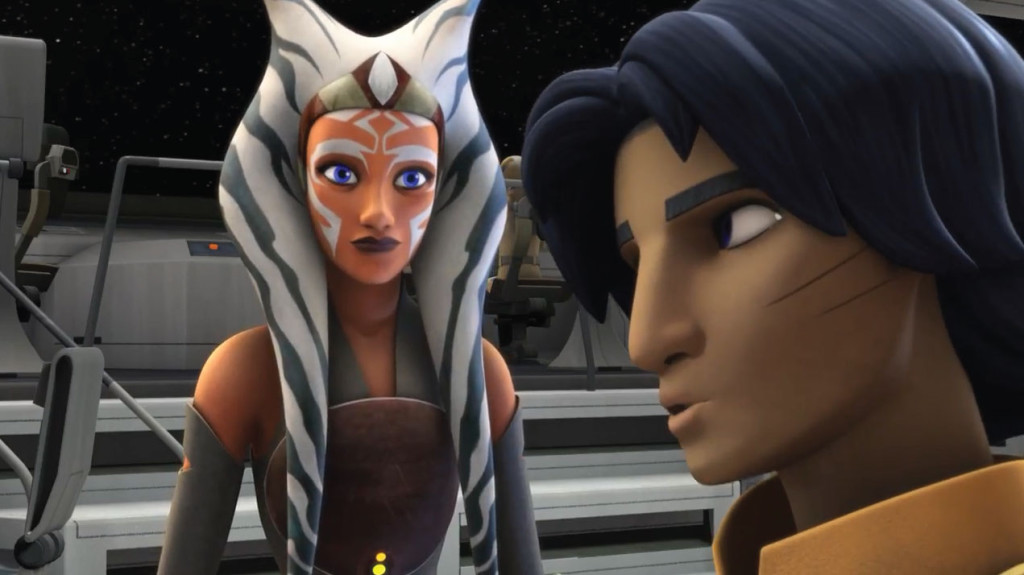 Ahsoka Tano and Ezra in Star Wars Rebels